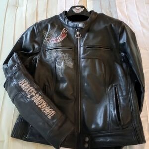 Women's Harley-Davidson Black Leather Motorcycle Jacket